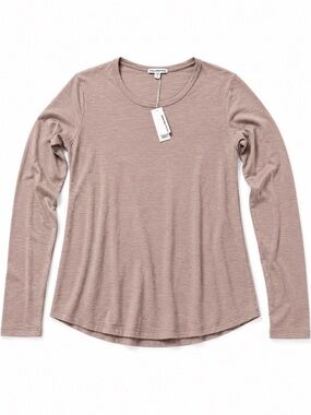 James Perse LongSleeve Crew Neck Tee NWT Dusty Rose Size1 Minimalist California